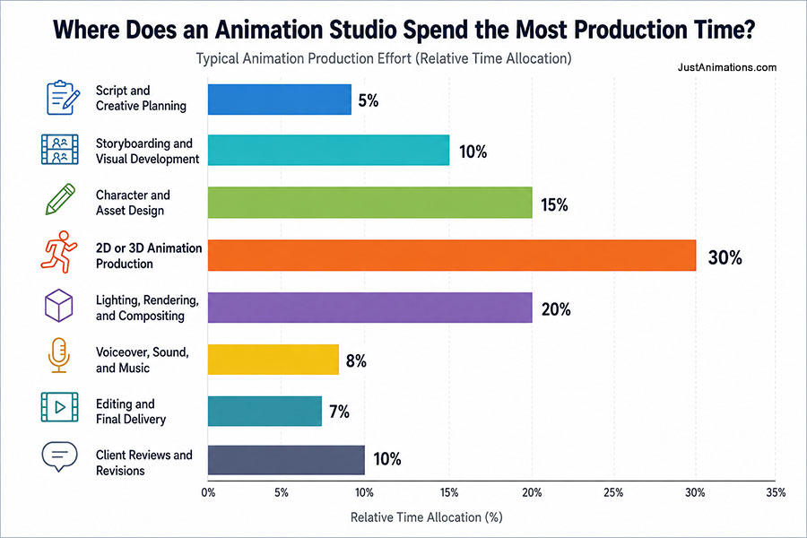 Where Does An Animation Studio Spend the Most Production Time