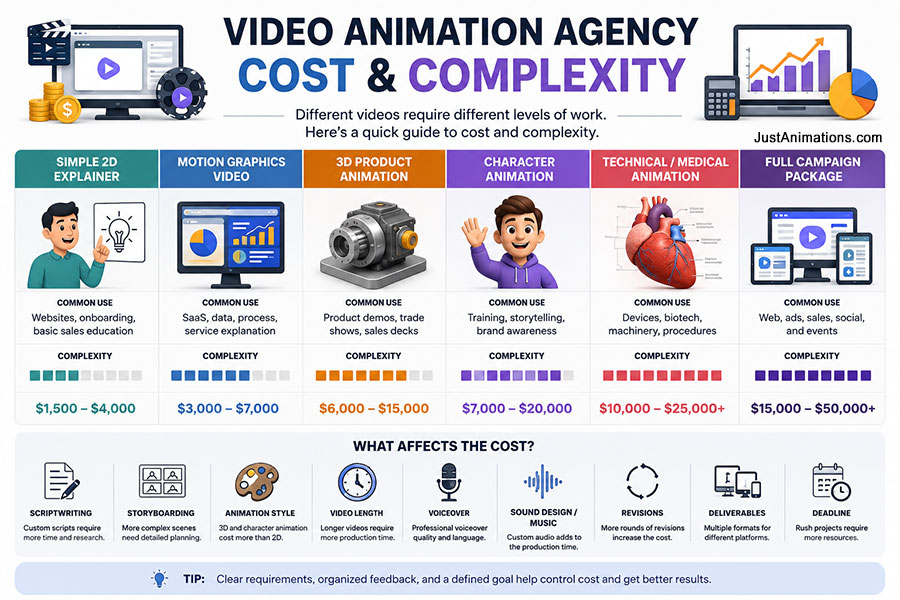 Video Animation Agency Cost and Complexity