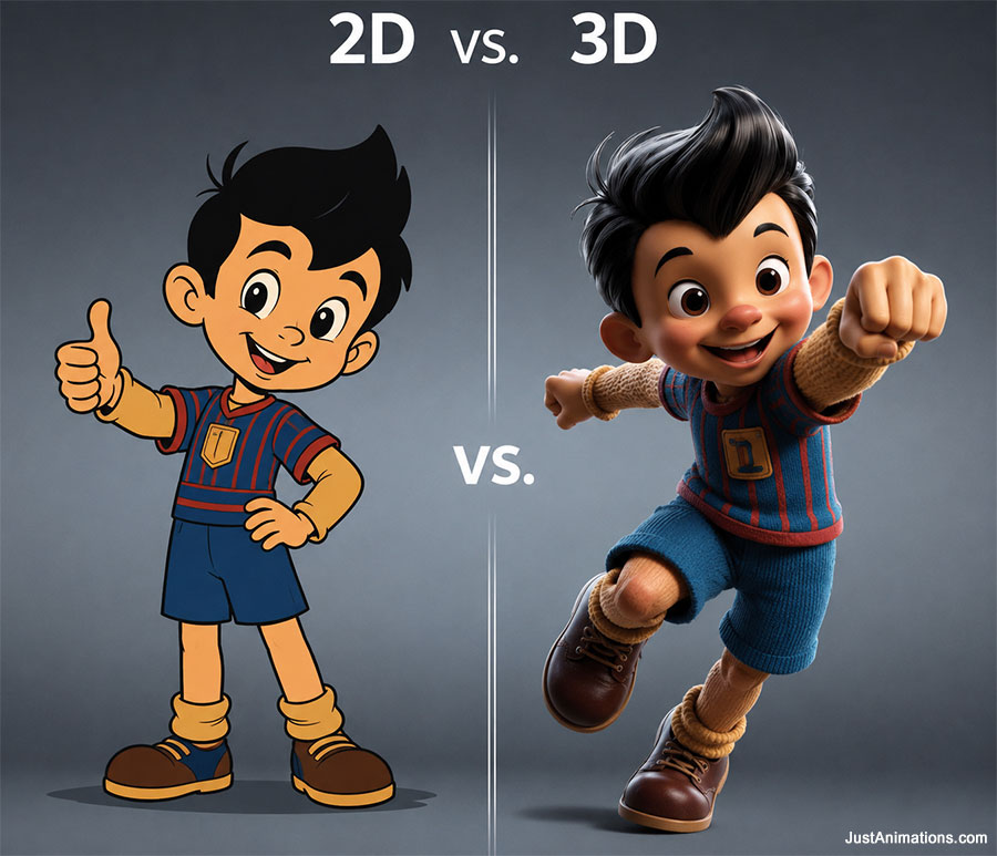 2D Animation vs 3D Animation Comparison