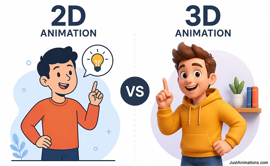 Compare 2D vs 3D Animation