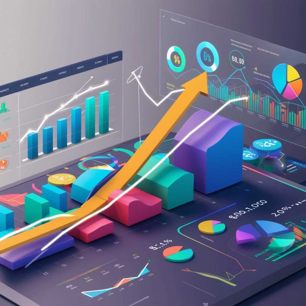 Financial Dashboard with Animated Data Flows