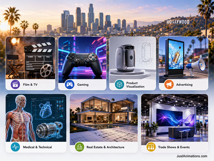 Key Sectors For 3D Animation In Los Angeles