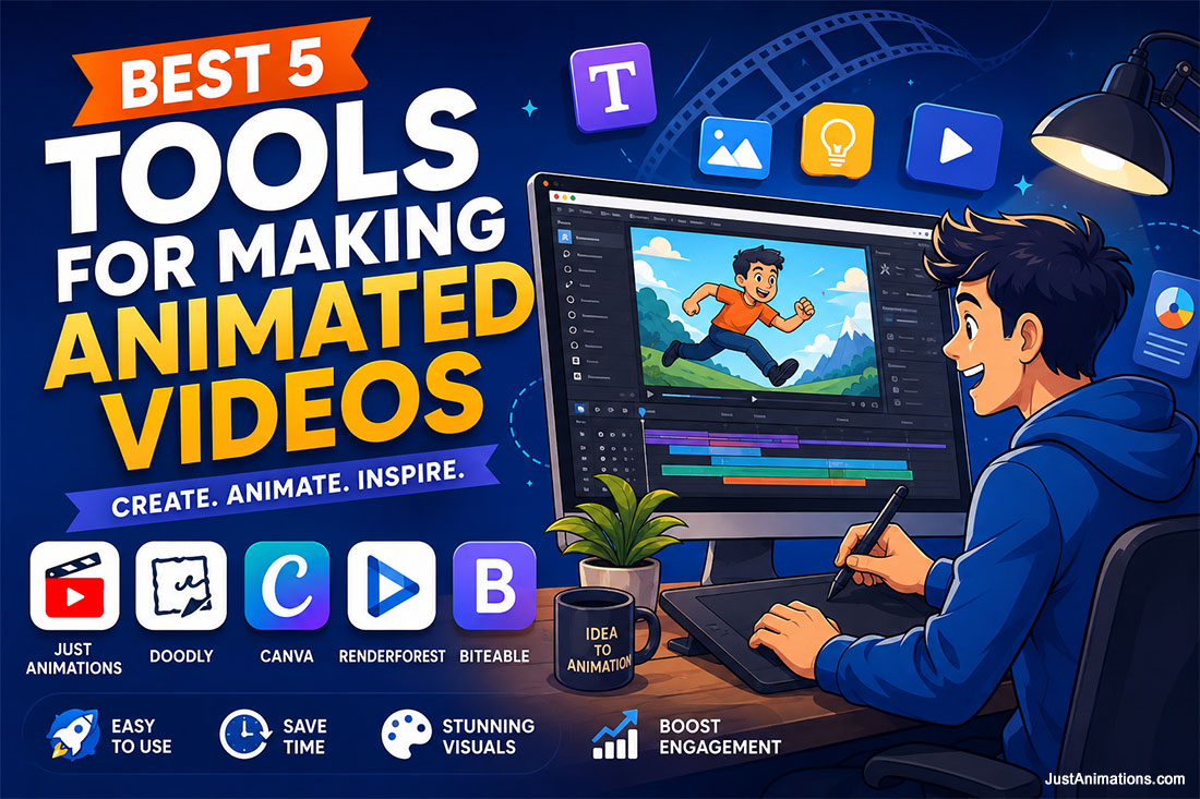 Best 5 Tools for Making Animated Videos and Animated Video Makers