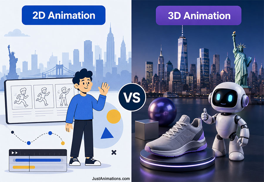 2D Animation vs 3D Animation in New York