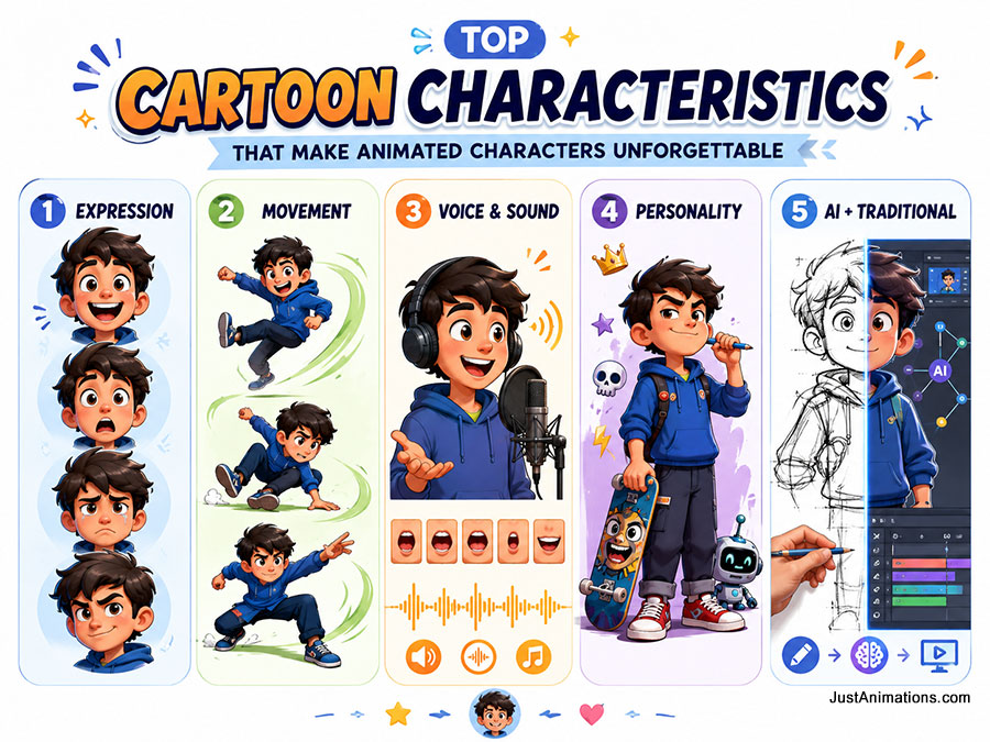 Top Cartoon Charactertistics