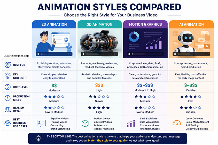 Animation Styles Compared