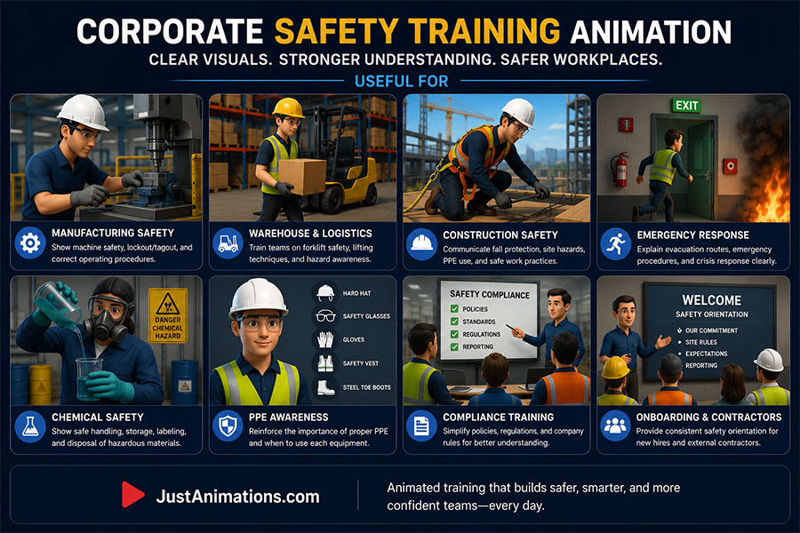 Corporate Safety Training Animation Use Cases