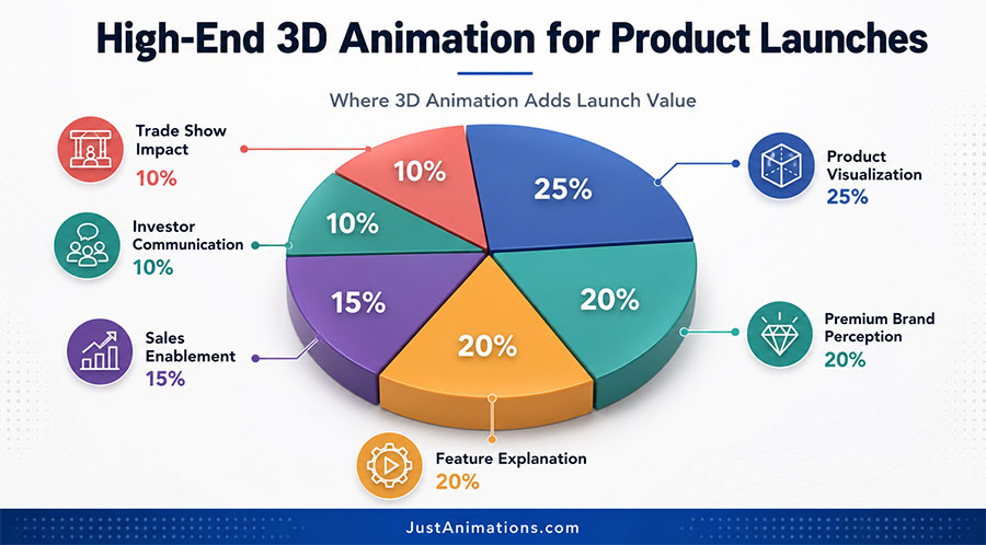 High-End 3D Animation for Product Launch Campaigns