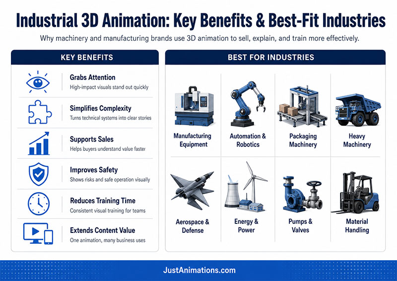 Industrial 3D Animation Key Benefits and Best Fit Industries