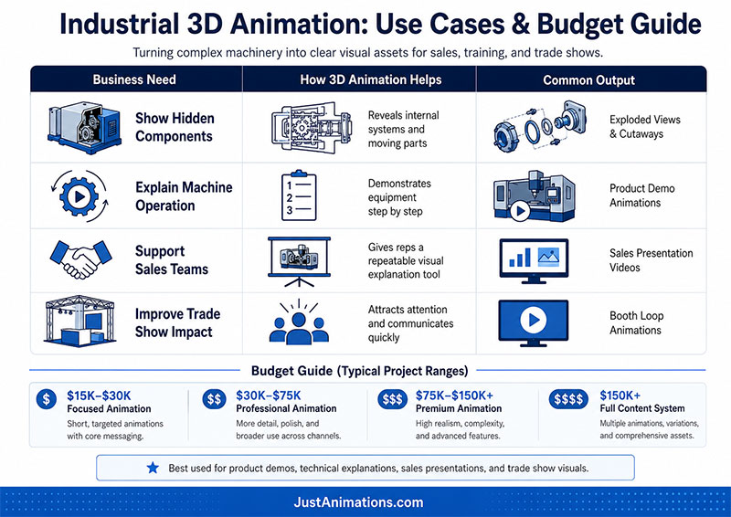 Industrial 3D Animation Use Cases and Budget Guide