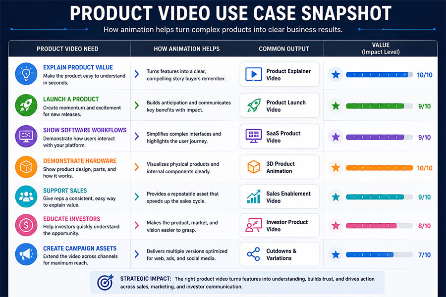 San Francisco Animation Product Use Cases