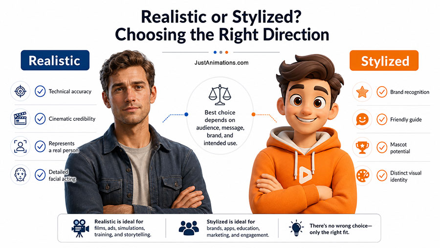3D Character Animation Realistic or Stylized