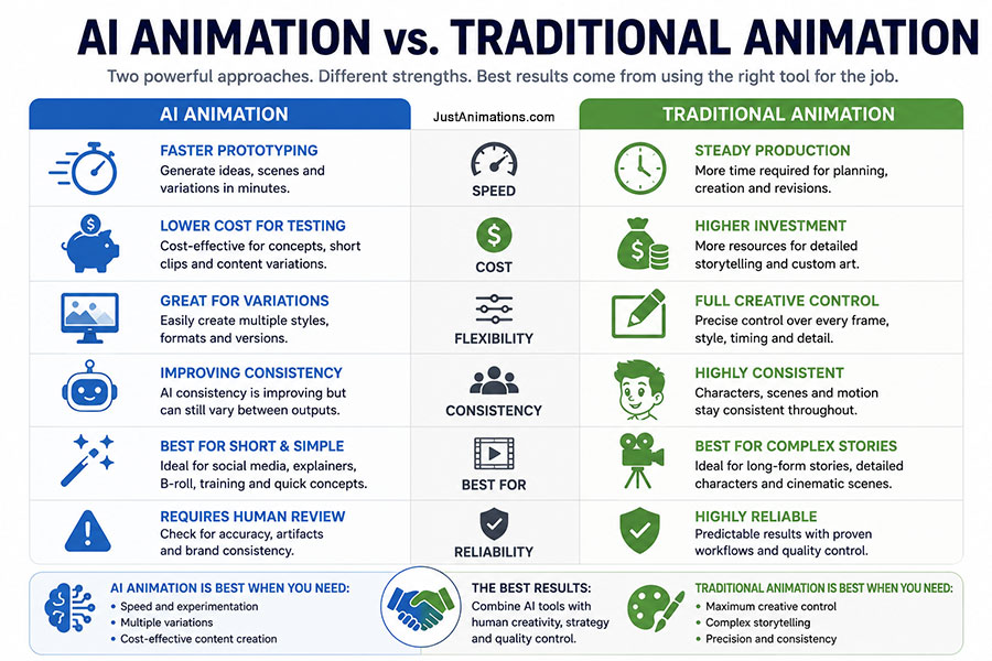AI Animation vs Traditional Animation