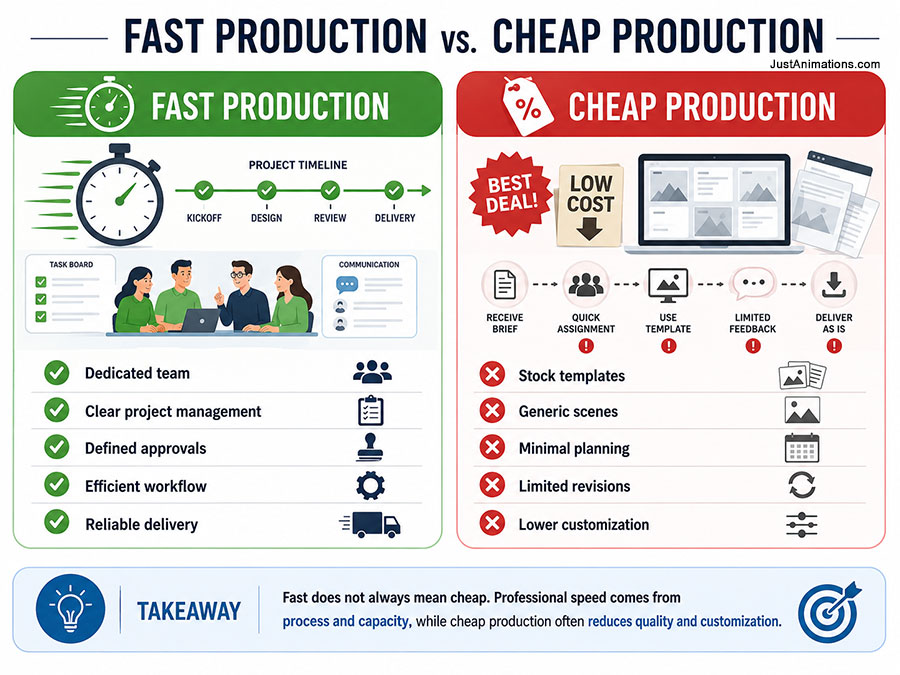 Fast Production vs Cheap Production Animation
