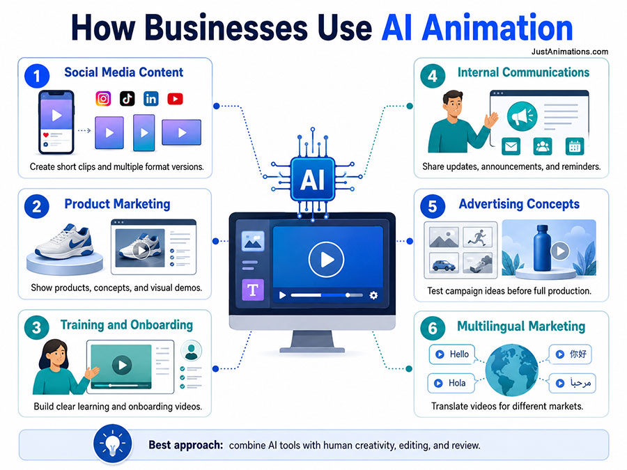 How Businesses Use AI Animation