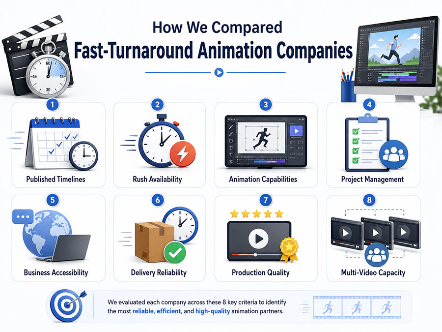 How We Compared Fast Turnaround Time Animation Companies