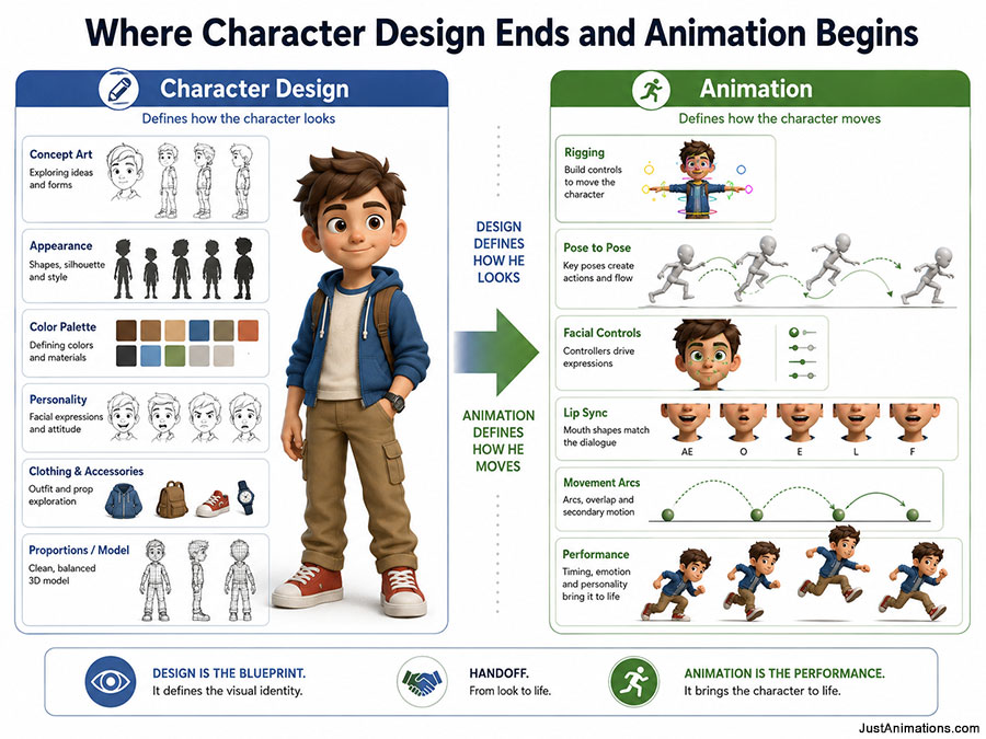 Where Character Design Ends Animation Begins