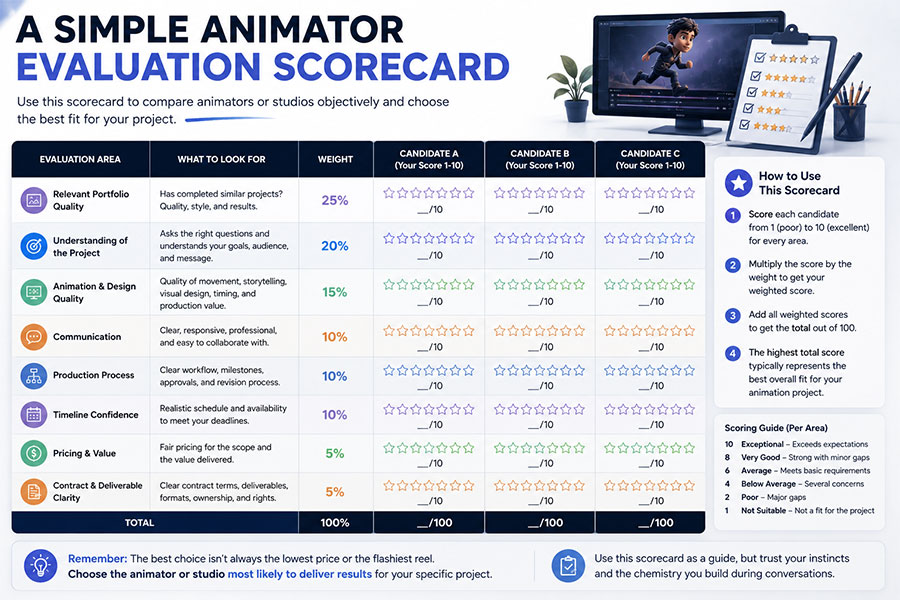 Animator Evaluation Scorecard