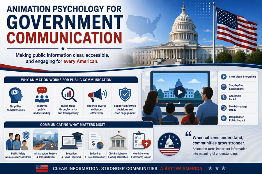 Animation Psychology for Government